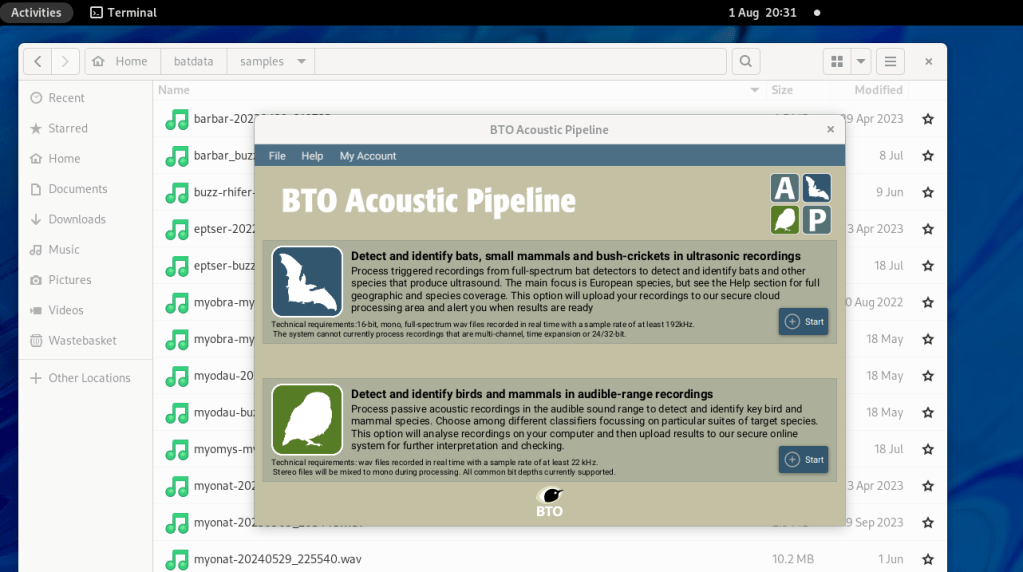 Accessing the BTO Acoustic Pipeline from&nbsp;Linux